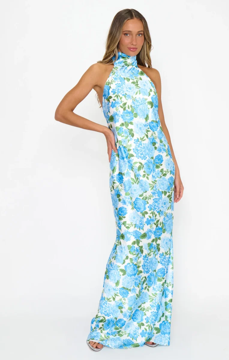 Lisa Maxi Dress ~ Cottage Floral Blue - Image 4