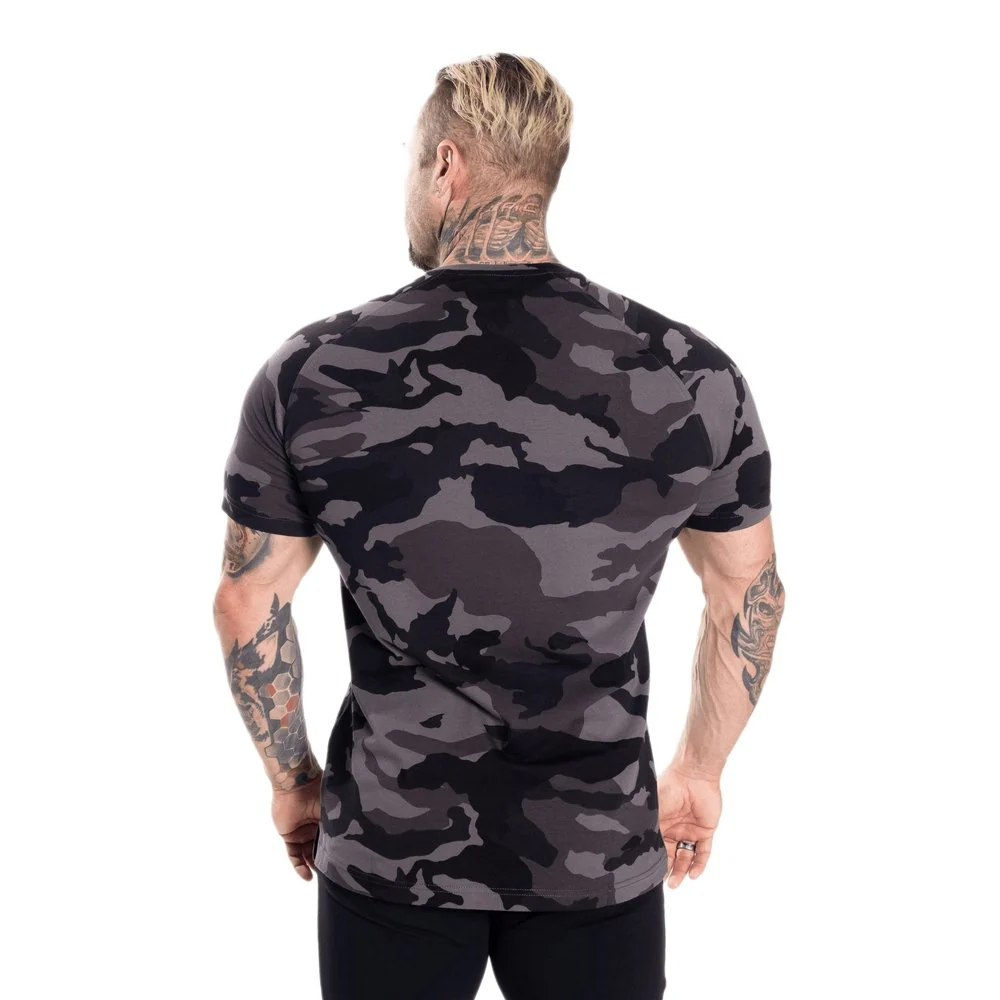 Better Bodies Gym Tapered Tee - Dark Camo - Image 3